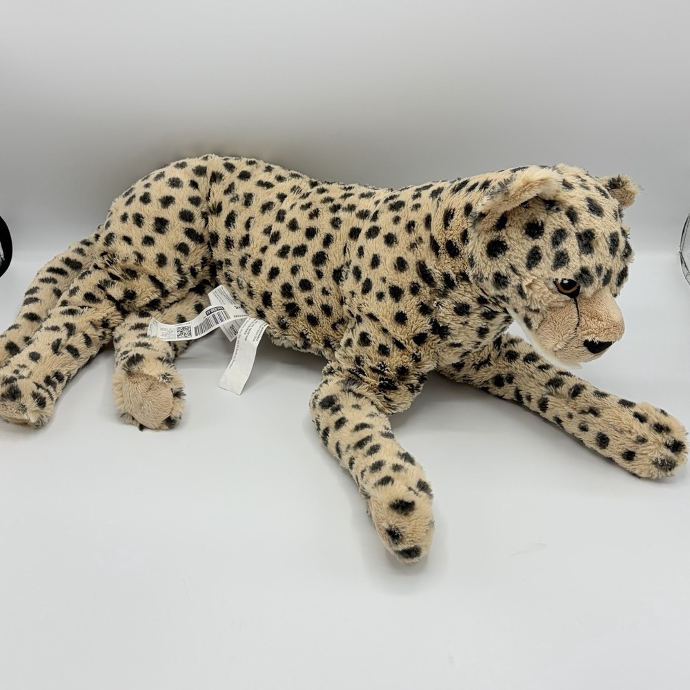 Ikea Sandlopare Plush Spotted Leopard Stitched Eyes 20" Stuffed Animal Toy
